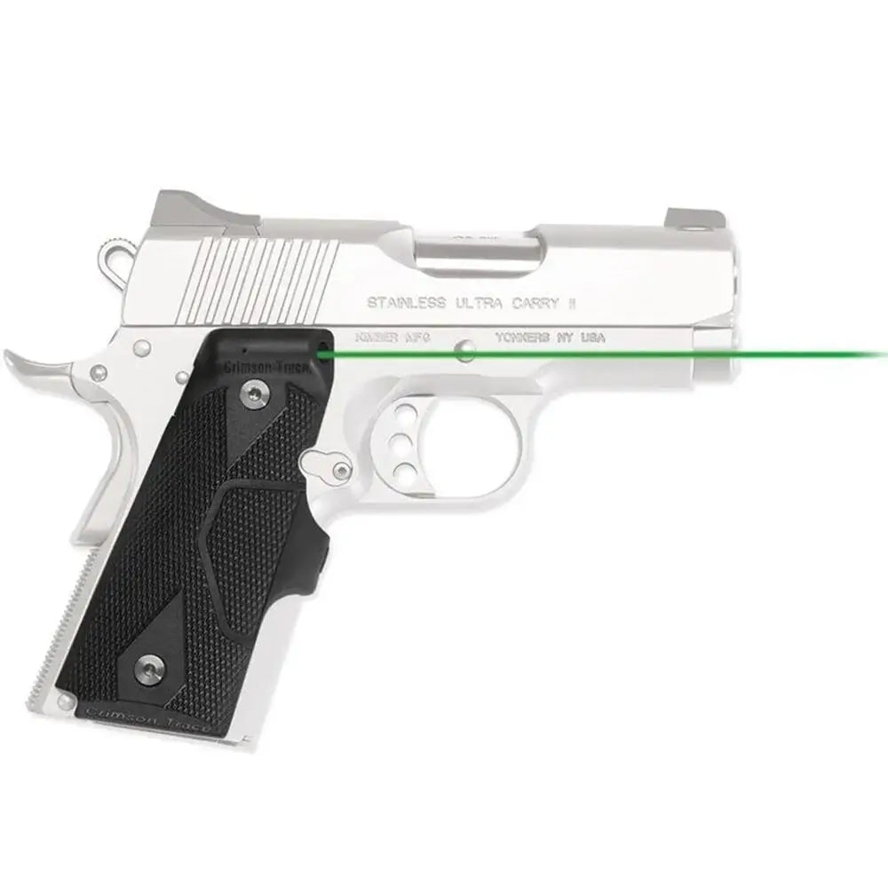 Crimson Trace Optics|laser Sights Lg-404g Front Activation Green Handgun Lasergrips for 1911 Compact Black Buy at Faith
