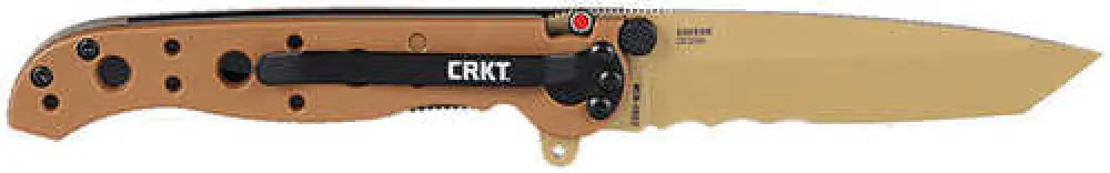 Crkt M16-10dz Edc 3.03’’ Folding Part Serrated Desert Tan D2 Steel Blade Grn Handle - M16-10dz