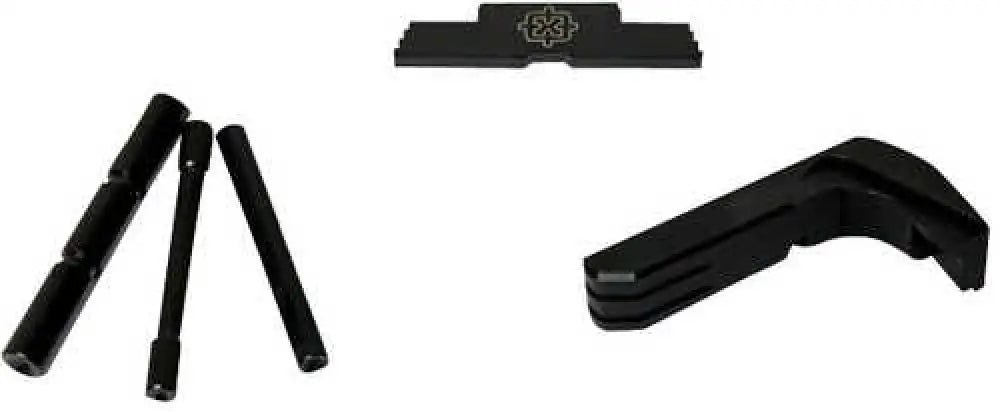 Cross Armory 3 Piece Kit Dimpled Pin Set Extended Magazine Catch and Slide Lock for Glock 1719-232627