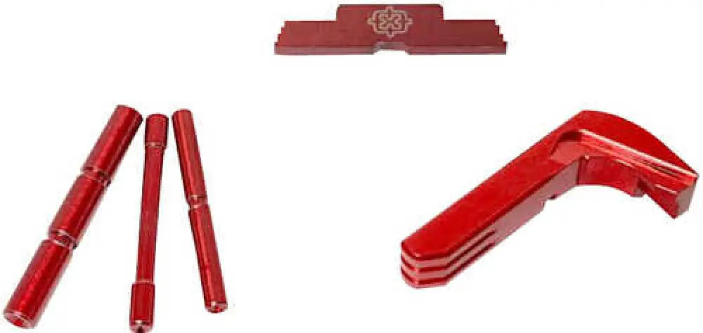 Cross Armory 3 Piece Kit Dimpled Pin Set Extended Magazine Catch and Slide Lock for Glock 1719-232627