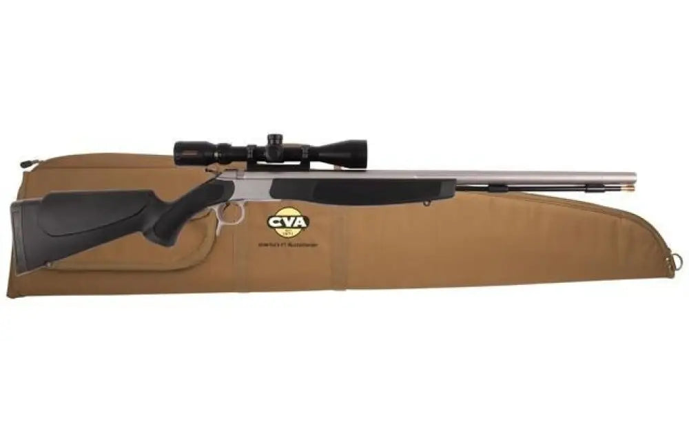 Cva Inline Optima V2 Ss Muzzleloader - 50 Cal 26’’ Barrel with Konuspro 3-9x40 Scope Soft Case Black Buy at Faith