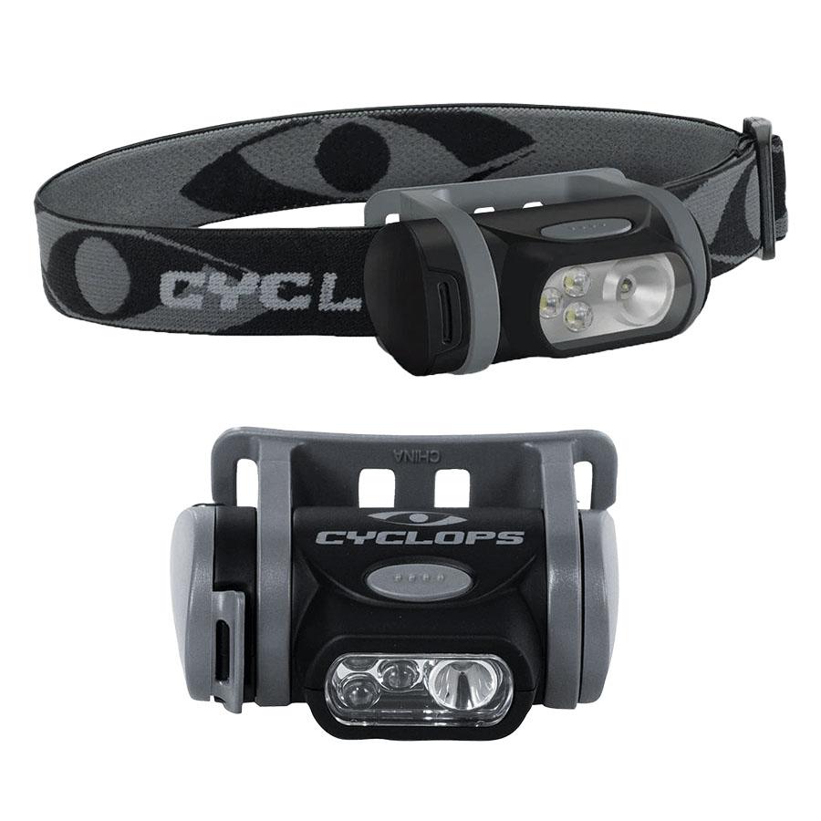 Gsm Headlamps Gsm CYCLOPS HEADLAMP TITAN XP 2-STAGE LED 112LUM BLACK/GREY