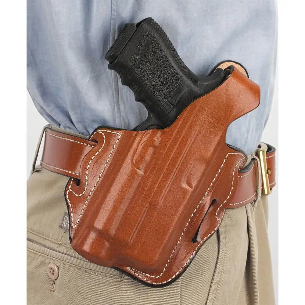 Desantis Leather Gun Holsters Tac-lite Owb Holster for Glock 17/22/31 with Surefire X300 Tan Right Hand Buy at Faith