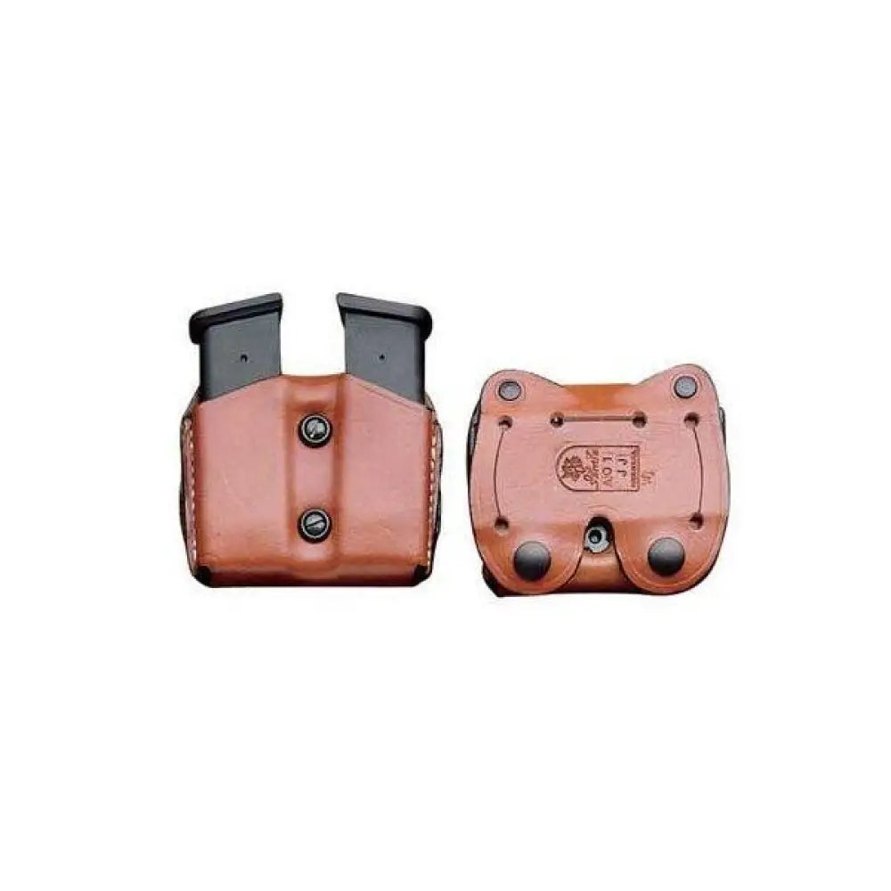 Desantis Leather Shooting|magazine Holsters Double Magazine Pouch for Glock 43 Tan Buy at Faith and Freedom Outdoors