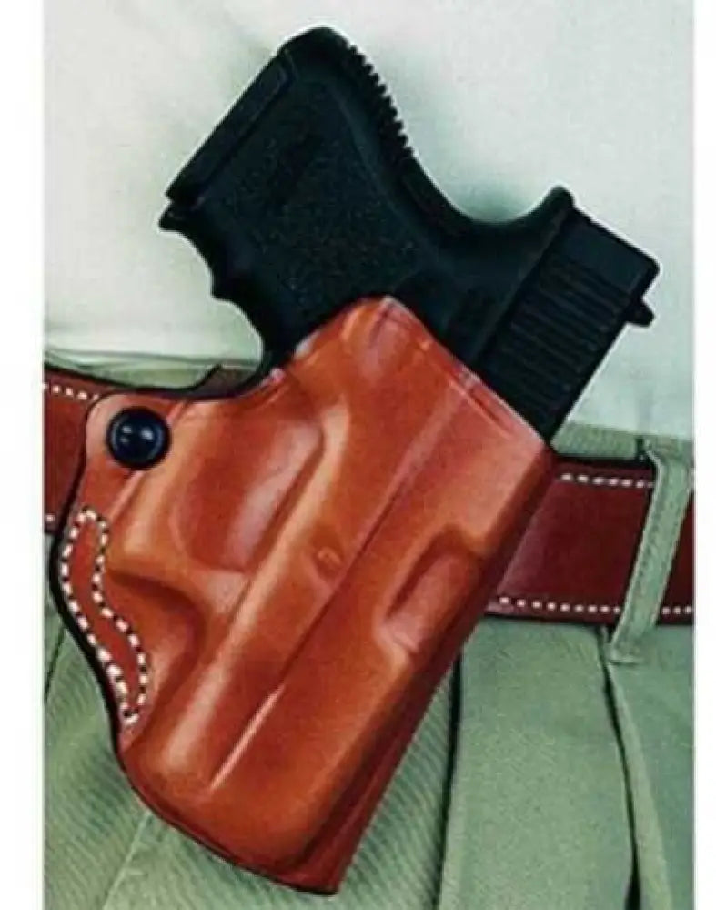 Desantis Mini Scabbard Belt Holster Fits Glock 19/23/36 Right Hand Black Leather 019bab6z0