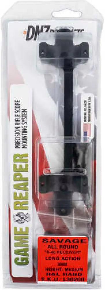 Dnz Game Reaper Scope Mount/ring Combo Matte Black Savage Round Receiver W/8-40 Screw Holes 1’’ Tube Medium Rings
