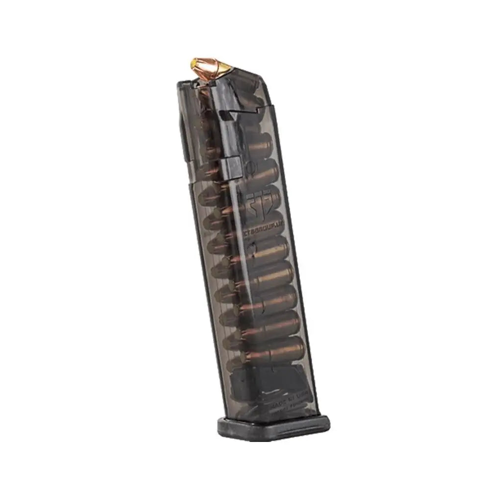Elite Tactical Systems Group Handgun Magazines Elite Tactical Systems Carbon Smoke Glock 17 Magazine 9mm Luger 22/rd
