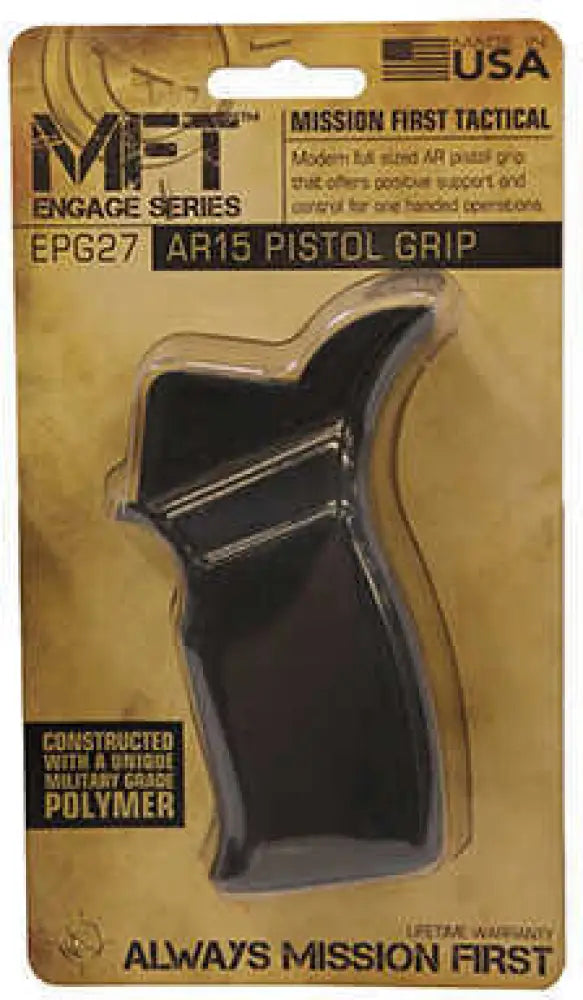Engage Ar15/m16 Pistol Grip Finger Grooves and Oversized Palm Swell Black - Epg27