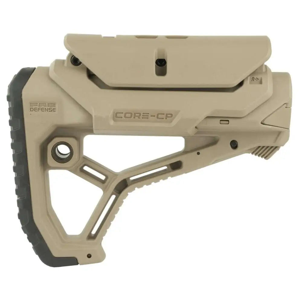 Fab Defense Chassis & Stocks Fab Defense Gl-core Cp Buttstock with Adjustable Cheek-rest for Milspec and Commercial