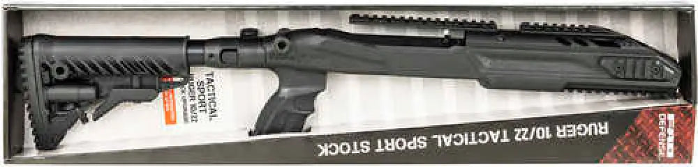 Fab Defense M4 Buttstock Collapsible Left Side Folding Matte Black Synthetic for Ruger 10/22 - Fx-m4pr1022b