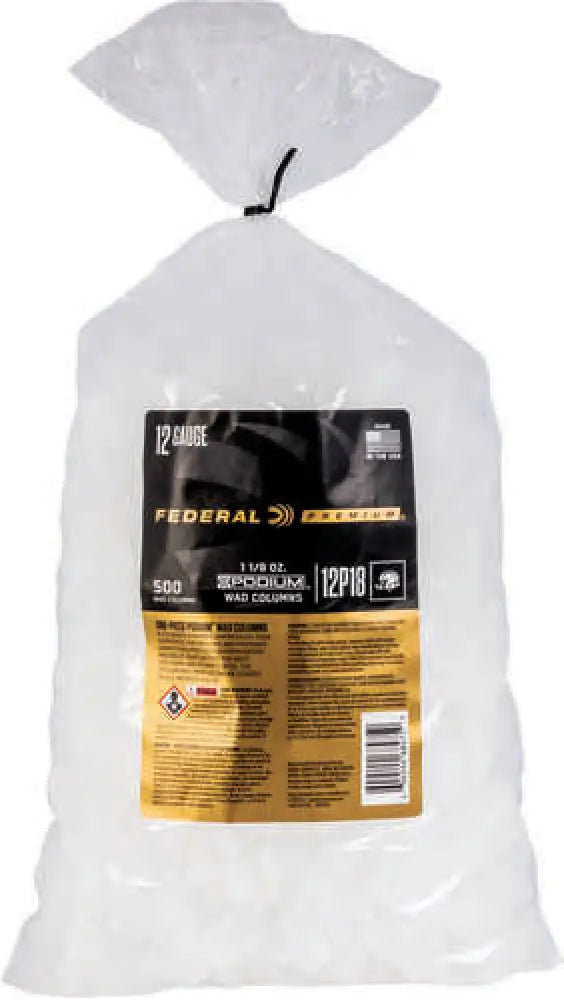 Federal 12p18 Podium Wad Gauge 1/8 Oz White Plastic 500/10