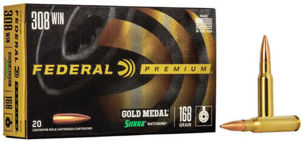 Federal 308 Cal 168 Gr Open Tip Match Otm Ammo 20 Pack - Winchester / Grain / Hollow Point - Rifle