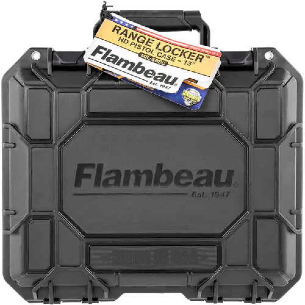 Flambeau Range Locker Hd Pistol Case Black Full Size Handgun or Multiple Compact Handguns Polymer 13’’ - 1312sn