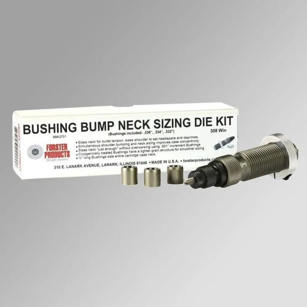 Forster Products Die Parts Shell Holders & Accessories Bushing Bump Kit 308 Win-neck Sizing 3 Neck Bushings.336.334.332