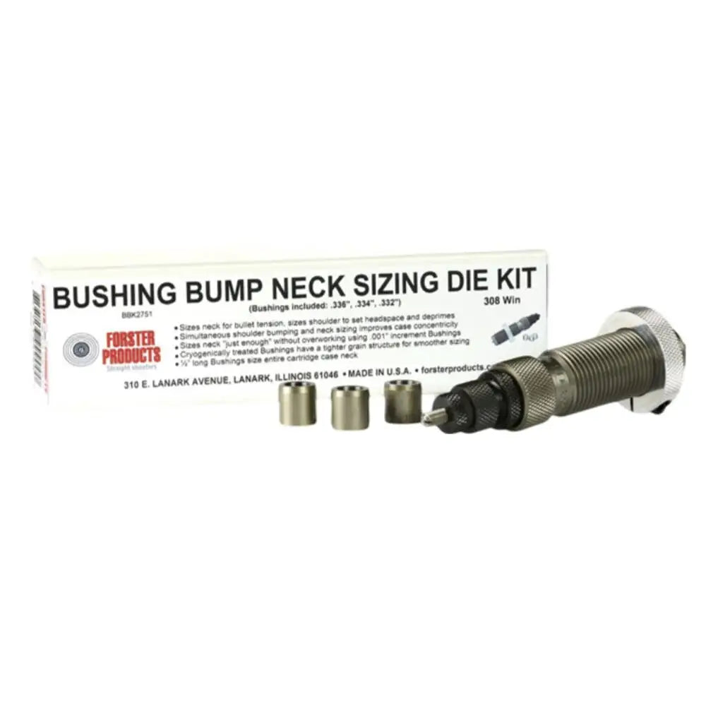 Forster Products Rifle Dies Bushing Bump Neck Sizing Die Kit 6.5 Prc with 3 Bushings Buy at Faith and Freedom Outdoors