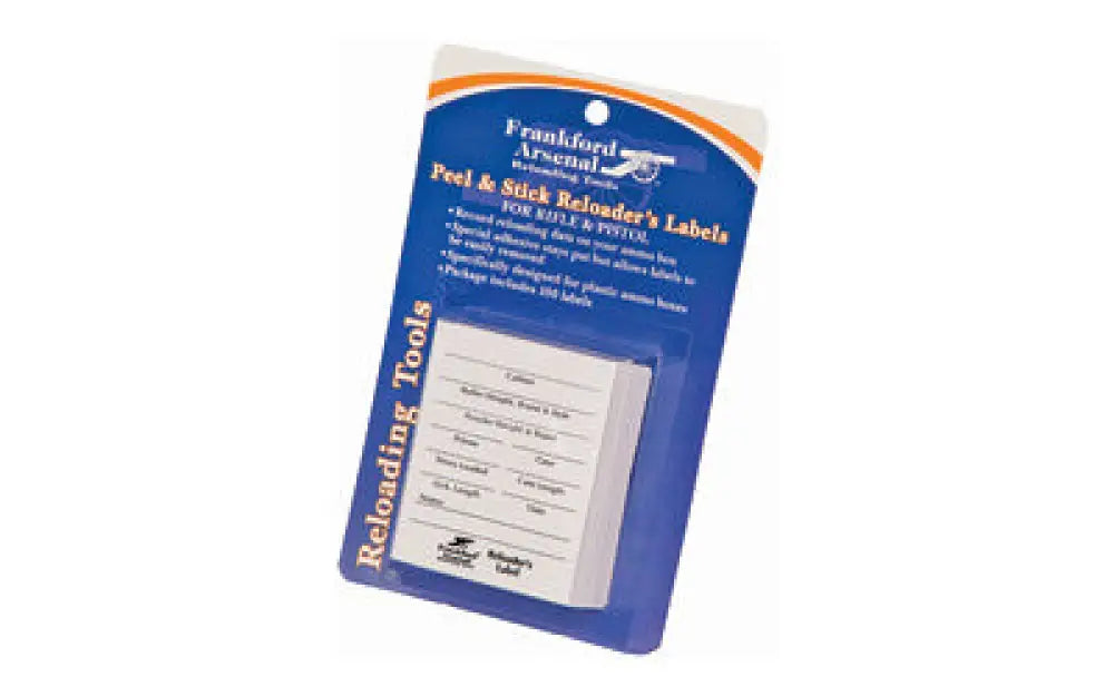 Frankford Rfl/pistol Reload Label100 Pack Buy at Faith and Freedom Outdoors - Other Reloading Accessories
