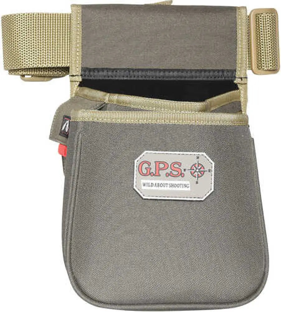 G*outdoors Contoured Double Shotshell Pouch with Web Belt Rifle Green W/khaki Trim - Gps-960csprk