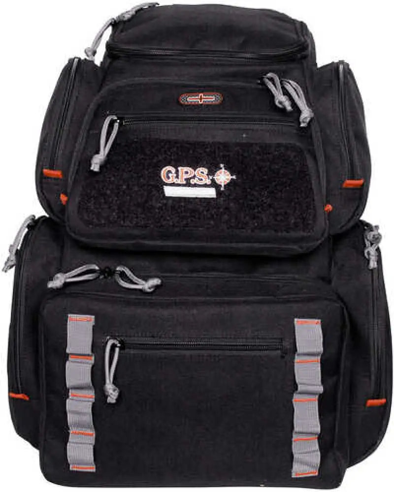 G*outdoors Gps-1712bpb Pistolero Backpack Black with Gray Accents 5 Handgun Storage Cases Accessory Pockets Visual Id