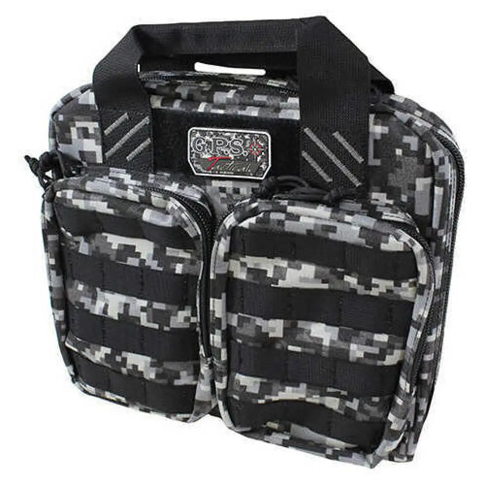 G-outdoors Inc. Tactical Range Bag Gray Digital Soft Up to 2 Pistols Gps-t1413pcgd
