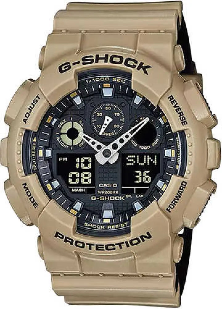 G-shock Ga100l8a Tactical Brown Stainless Steel Bezel 145-215mm - Ga100l8a