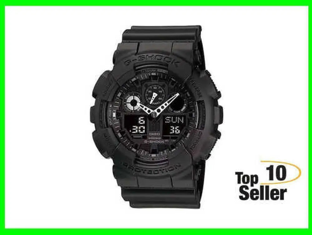 G-shock/vlc Distribution Ga1001a1 G-shock Tactical Xl 52mm Keep Time Black Features Stopwatch/speedometer - Ga1001a1