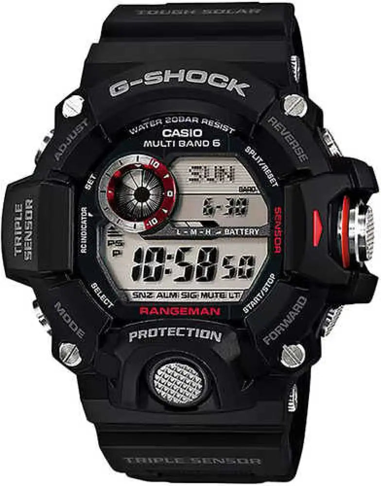 G-shock/vlc Distribution Gw94001 G-shock Tactical Rangeman Keep Time Black Size 145-215mm Features Digital Compass