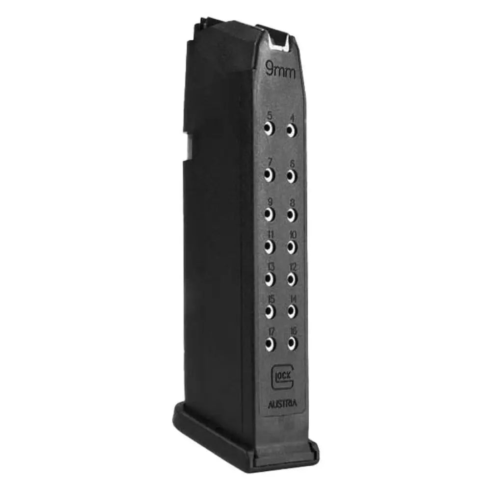 Glock Handgun Magazines Factory Original Magazine for 17 9mm Luger 17/rd Pkg’d Buy at Faith and Freedom Outdoors