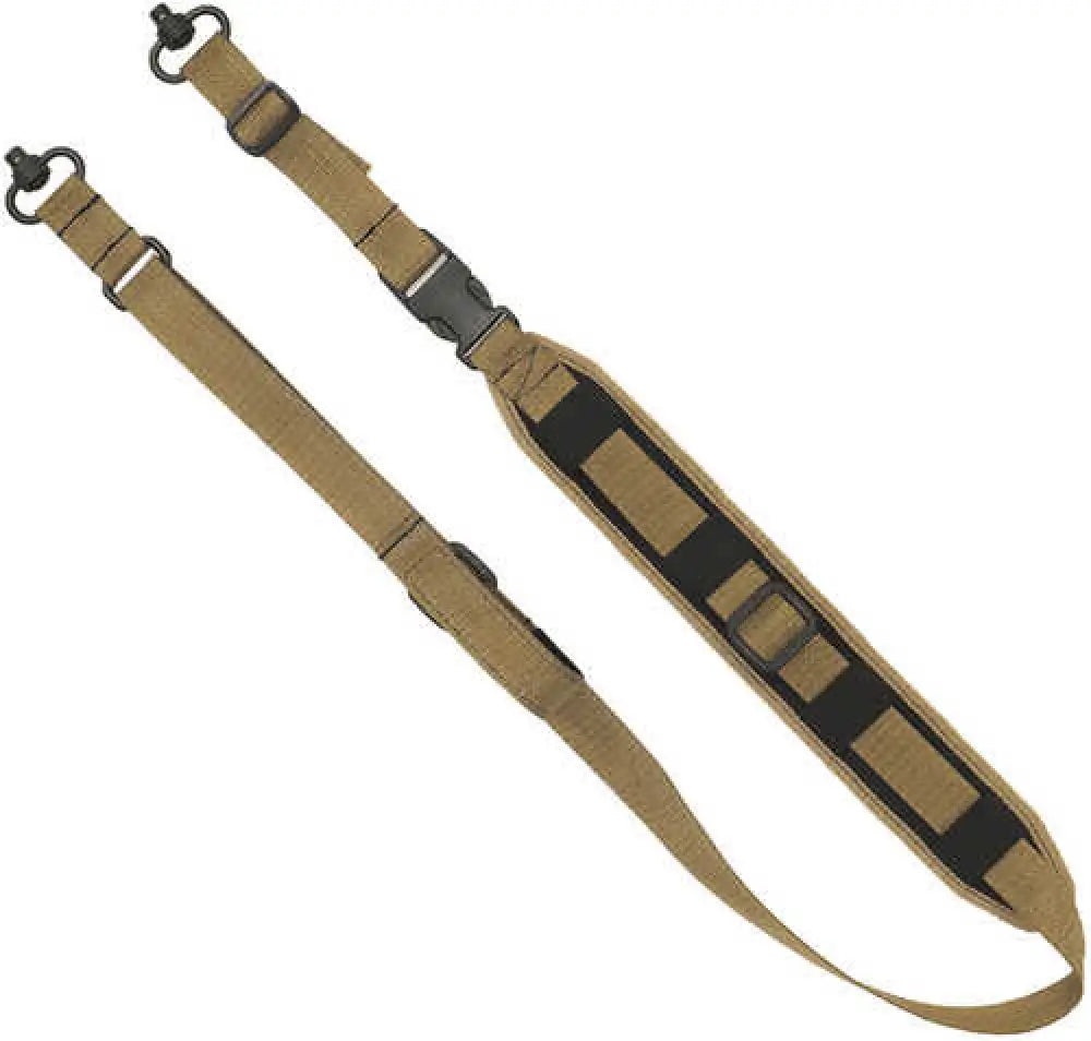 Grovtec us Inc Gtsl129 Qs 2-point Sentinel Sling with Push Button Swivels 2’’ w Adjustable Coyote Brown