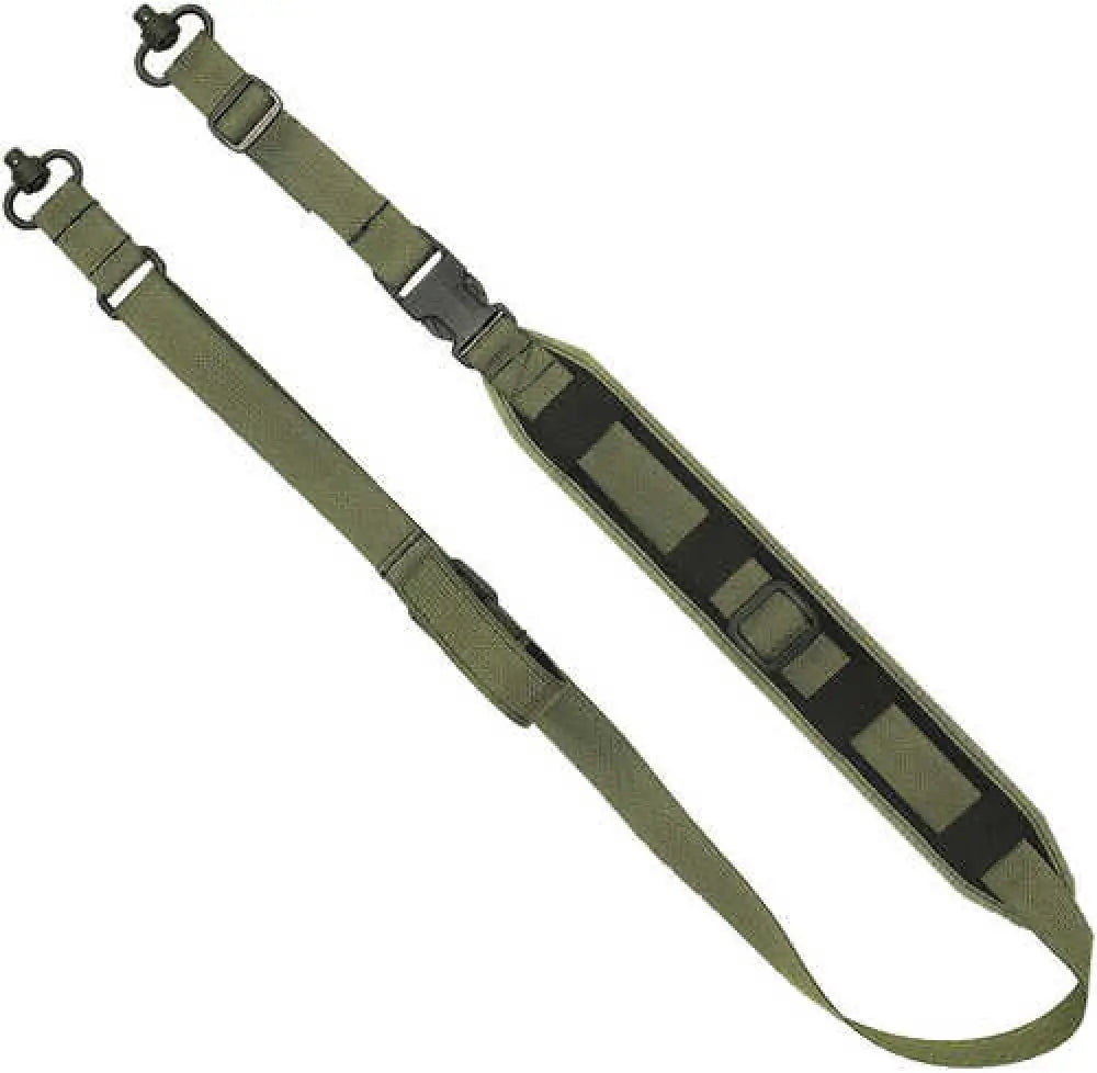 Grovtec us Inc Gtsl130 Qs 2-point Sentinel Sling with Push Button Swivels 2’’ w Adjustable Od Green for Rifle/shotgun