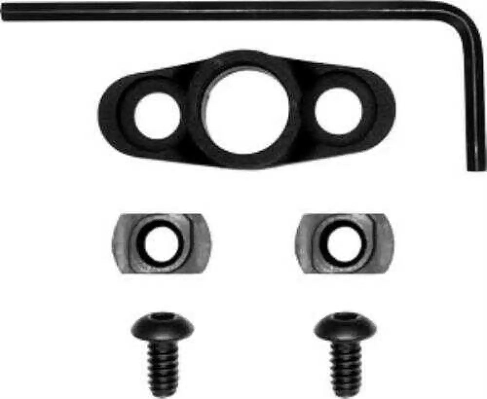 Grovtec Usa Inc. Rail Push Button Base Stock Ar 3.1’’ 5 Slot Alum Black - Gtsw192