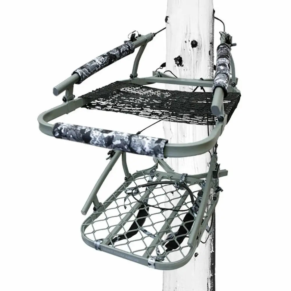 Gsm Climbing Treestands Hawk Ultra-lite Climber Tree Stand Grey Camo Buy at Faith and Freedom Outdoors