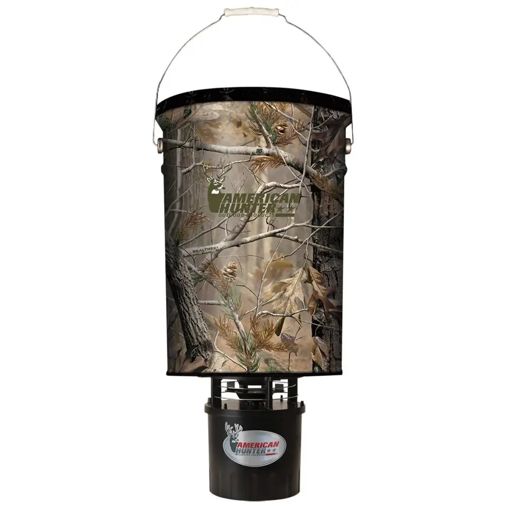 Gsm Feeders Gsm 50 Lb Hanging Feeder with E-kit Camo Buy at Faith and Freedom Outdoors