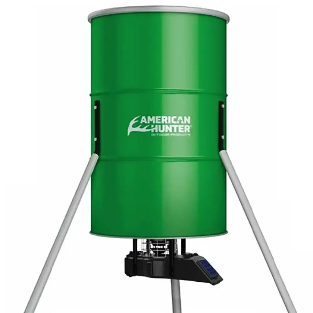 Gsm Feeders American Hunter 350 Lb. Tripod Feeder with Updated Sunslinger Kit - Motor Freight Only Buy at Faith