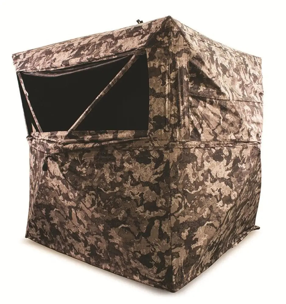 Gsm Ground Blinds Hme 3-person Pop-up Blind 75x75x67’’ Cervidae Camo Buy at Faith and Freedom Outdoors