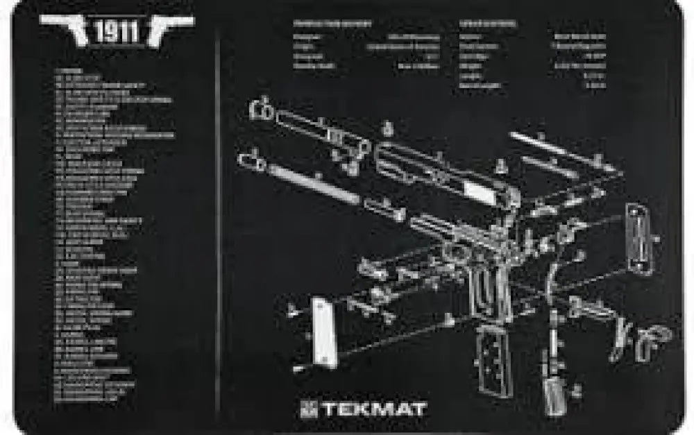 Gsm Gun Cleaning Mats Tekmat 11x17 Mat- 1911 Buy at Faith and Freedom Outdoors