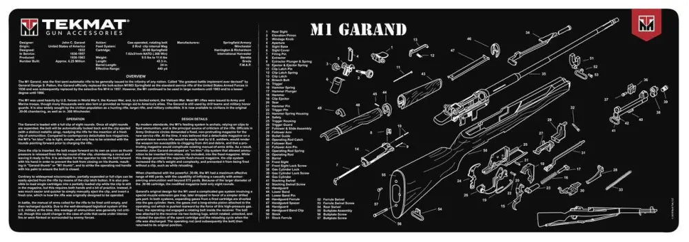 Gsm Gun Cleaning Mats Tekmat 12x36 Mat - M1 Garand Buy at Faith and Freedom Outdoors
