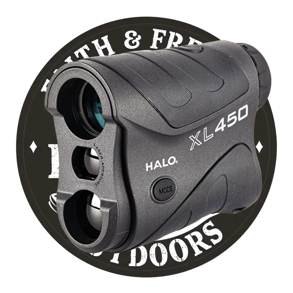 Gsm Rangefinders Halo Xl450 6x Rangerfinder 450/yd with Angle Intel Auto Acquisition - Black Buy at Faith and Freedom