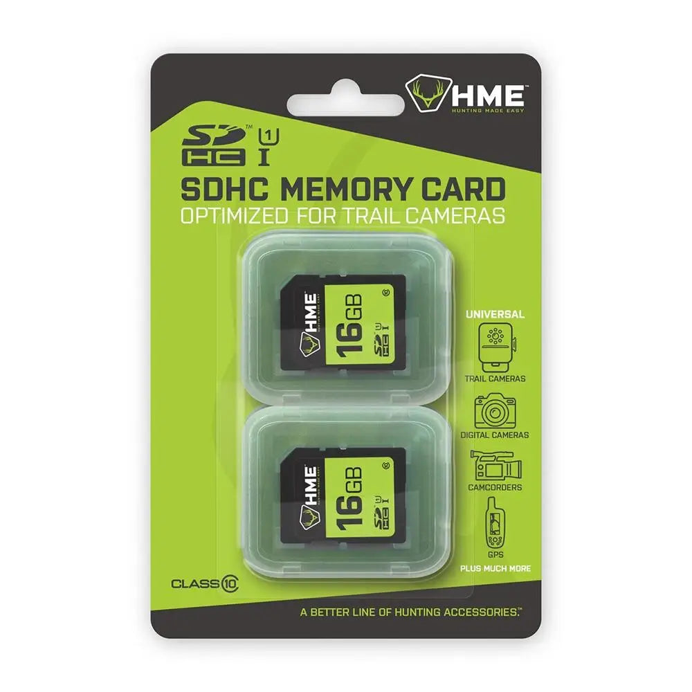 Gsm Trail Camera Accessories Hme 16gb Sdhc Memory Card 2/ct Buy at Faith and Freedom Outdoors
