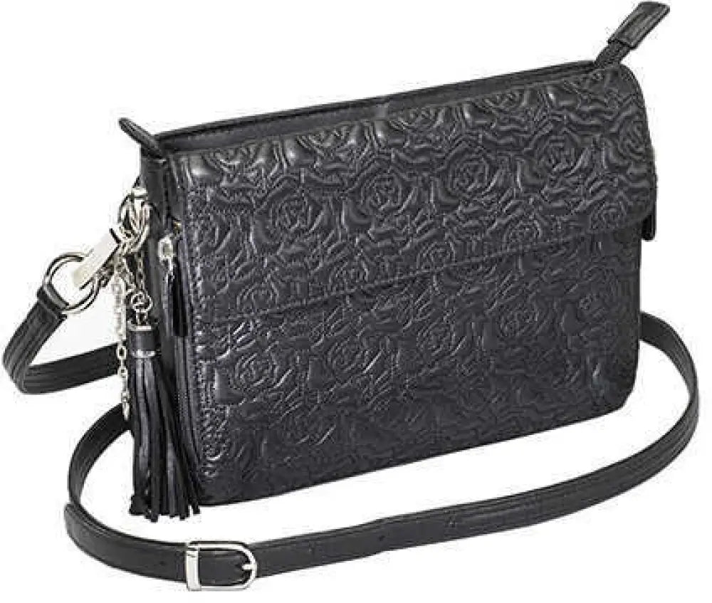 Gun Toten Mamas Lambskin Embroidered Handbag Black Md: Gtm-10/bk
