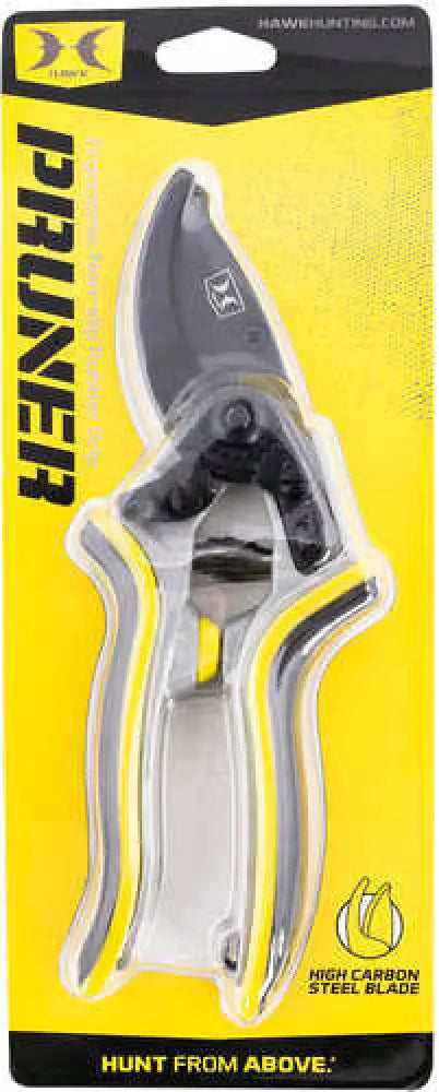 Hawk Hwk-pruner Hand Pruner Black Tin Finished Sk5 High Carbon Steel Aluminum W/black & Yellow Tpr Grip Handle