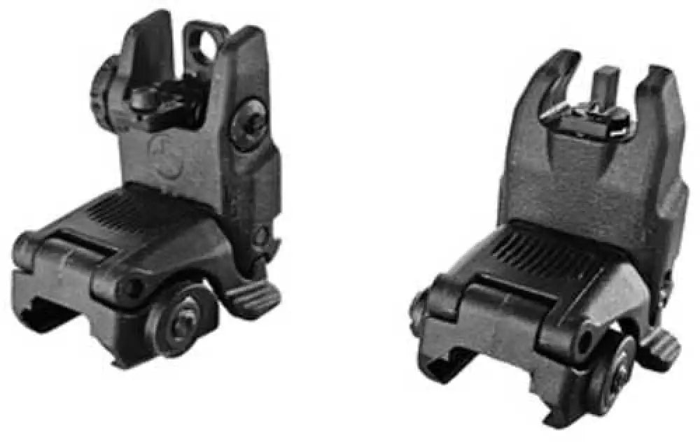 Hi-viz Back Up Iron Sights Fits Picatinny Green Tritium Front Post Folding and Rear Garn21 - Garn21