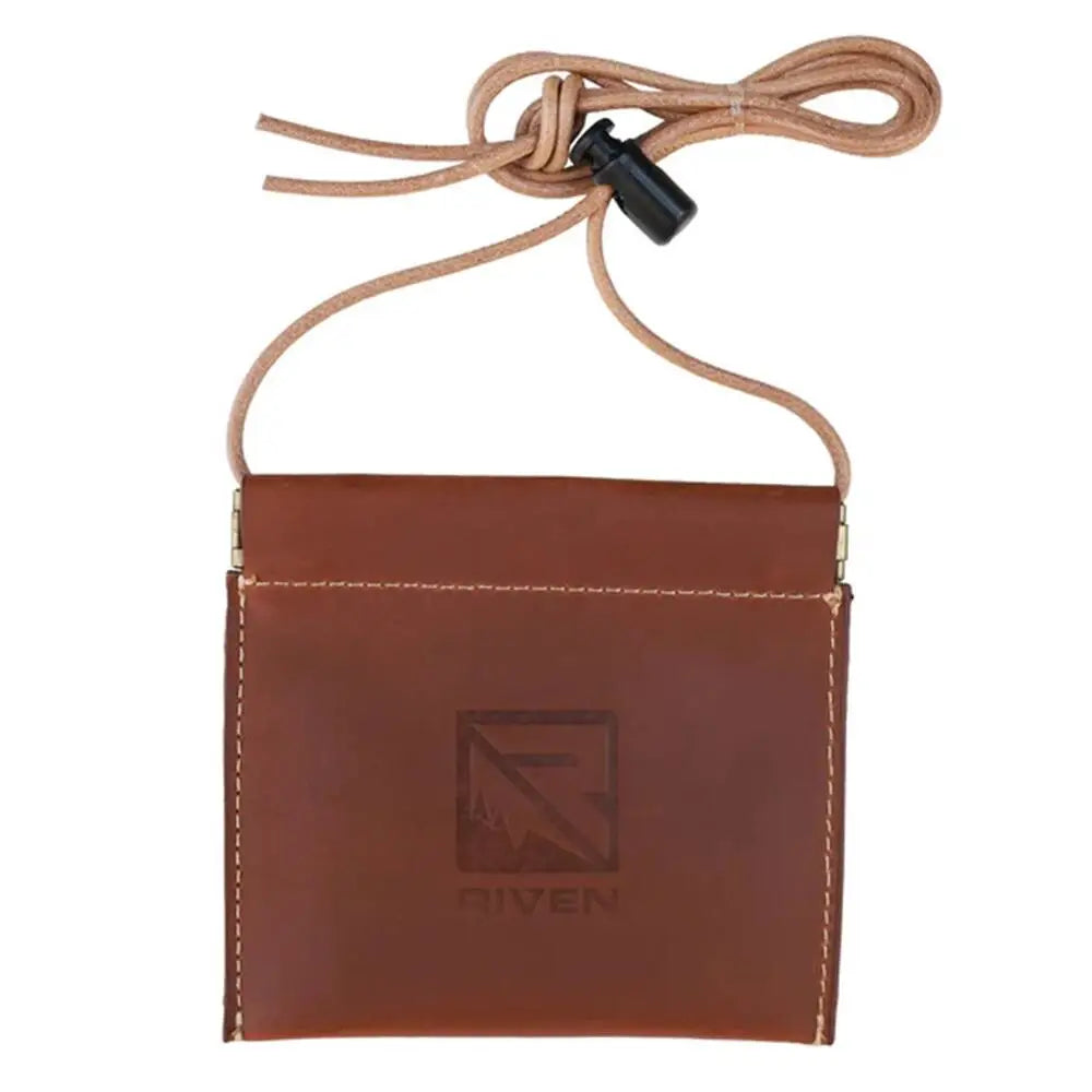 Higdon Outdoors Lanyards Riven Leather Diaphragm Call Pouch and Lanyard Brown Buy at Faith and Freedom