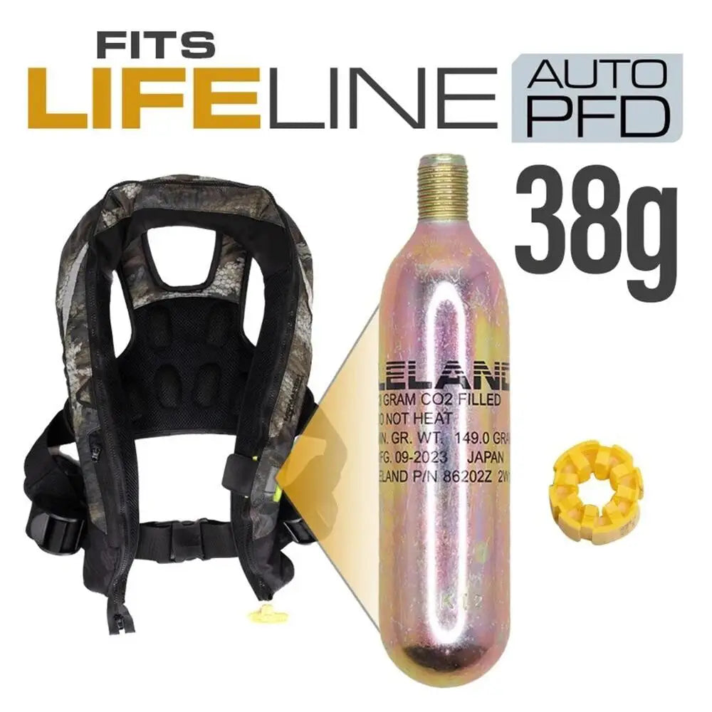 Higdon Outdoors Pfds Momarsh Lifeline Auto 38g Life Vest Replacement C02 Cartridge Buy at Faith and Freedom