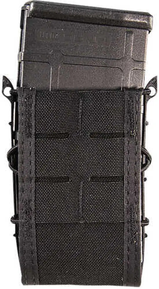 High Speed Gear 41ta00bk Taco Duty Single Rifle Mag Pouch Black Nylon with Molle Exterior Fits & 2’’ Belt - 41ta00bk