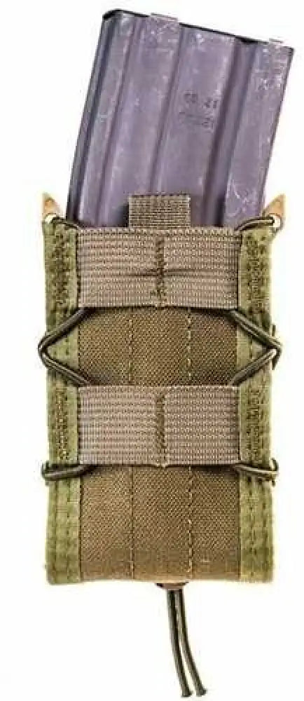 High Speed Gear Rifle Taco Single Magazine Pouch Molle Fits Most Magazines Hybrid Kydex and Nylon Olive Drab - 11ta00od