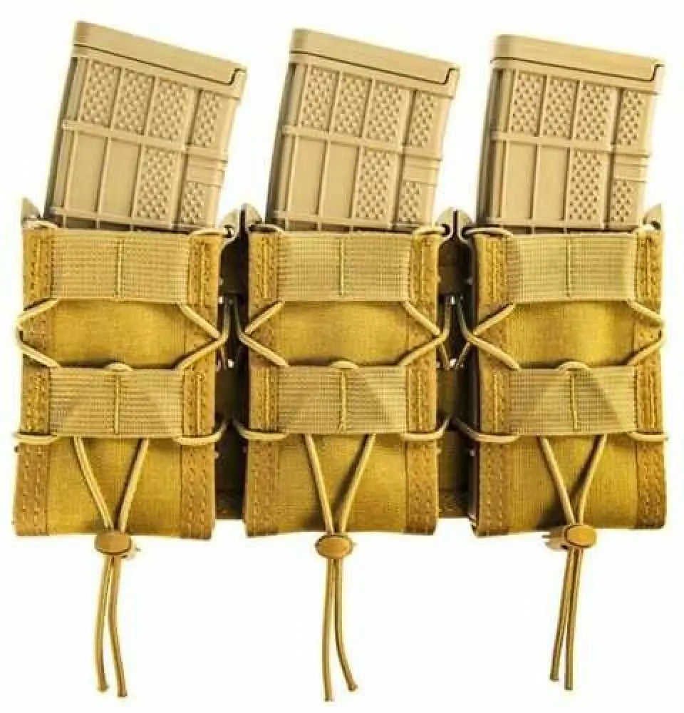 High Speed Gear Triple Taco Shingle Mag Pouch Coyote Brown Nylon W/polymer Divider Holds 3 Rifle Mags - 45ta00cb