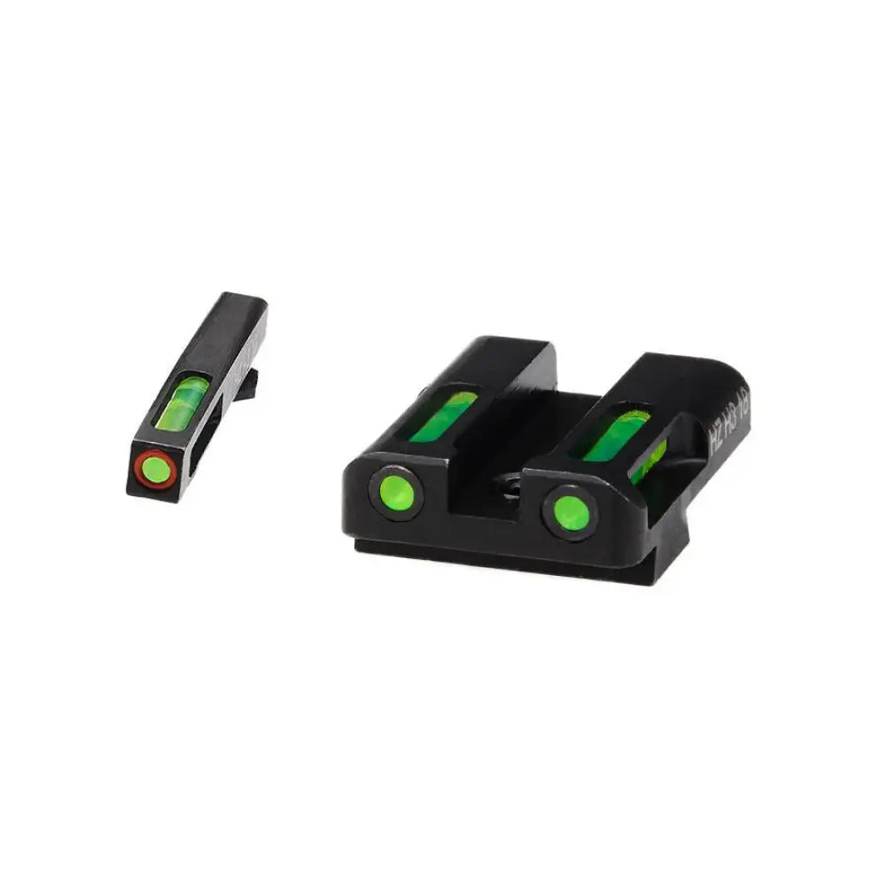Hiviz Fiber Optic Sights Hiviz Litewave H3 Sight Green Litepipe/orange Front Ring Fits Glock Models Chambered in 9mm