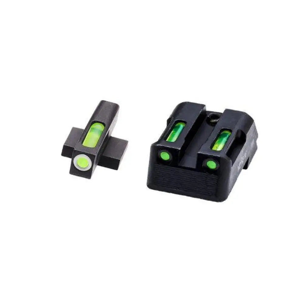 Hiviz Fiber Optic Sights Hiviz Litewave H3 Sight Green Litepipe with White Front Ring Fits Kimber 1911 Models Buy