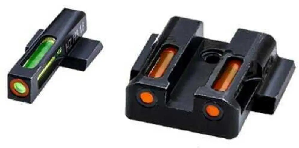 Hiviz Mpsn621 Litewave H3 Front and Rear Sight S&w M&p Shield 9,40,45 Green W/red Outline Orange Black