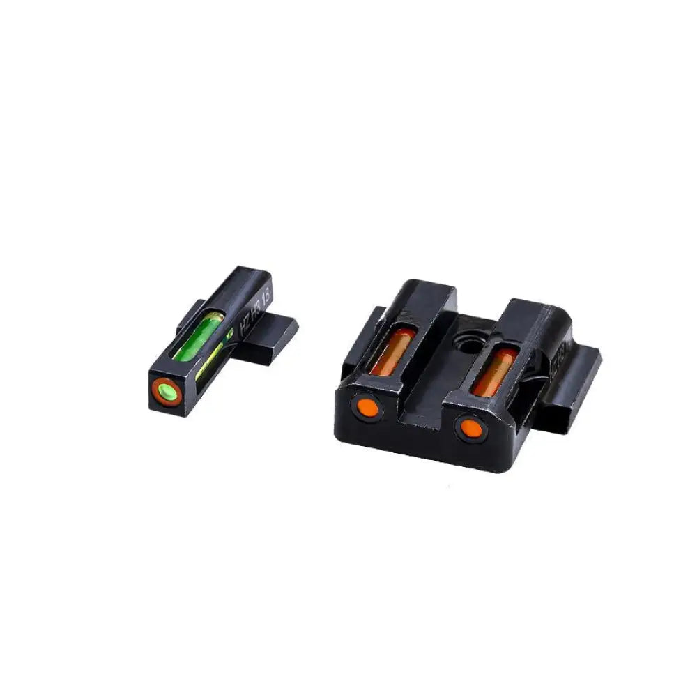 Hiviz Night Sights Hiviz Litewave H3 Tritium/litepipe Handgun Sight Set for S&w M&p Green with Orange Ring Front Rear
